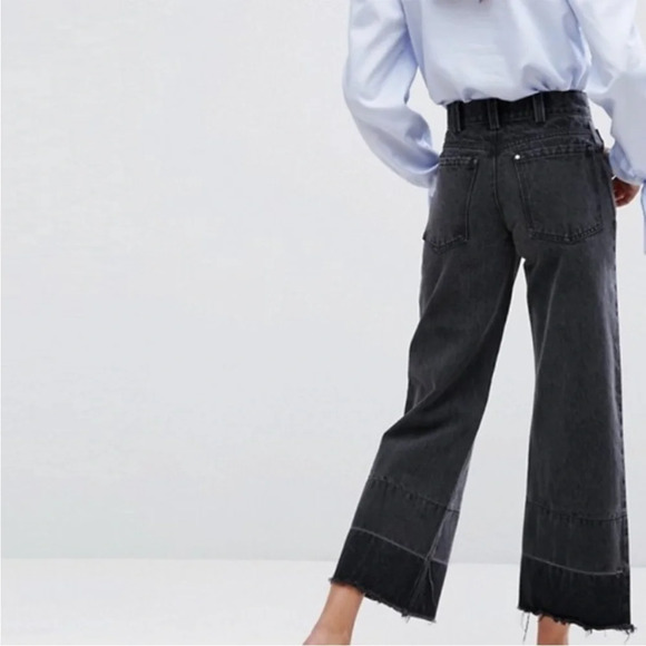 EVIDNT Brigade wide leg black vintage wash jeans size 27 - Picture 3 of 15